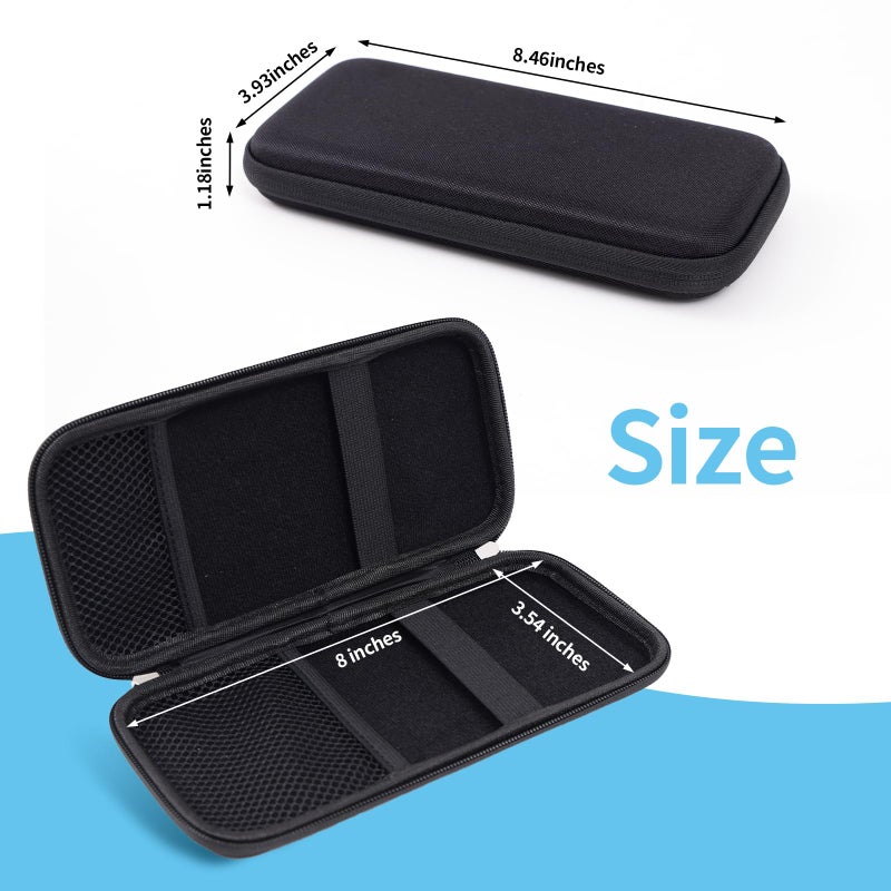 iDream365 Upgraded Hard Pencil Case Box for Adluts,Durable Pen Carrying Case with Zipper-Black - Image 2